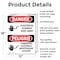Signmission Electrical Current Keep Away Bilingual Danger Sign, Aluminum, 12in W x 18in L, 2PK OS-2PACK-DS-A-1218-VS-1194 - alternate 2